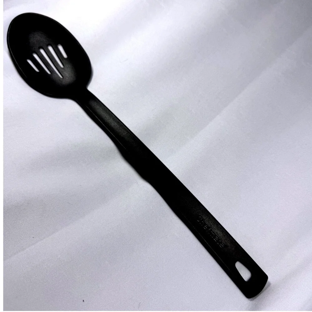 Chefmate Slotted Serving Spoon Kitchen Utensil OS Black Nylon Minimalist Modern
